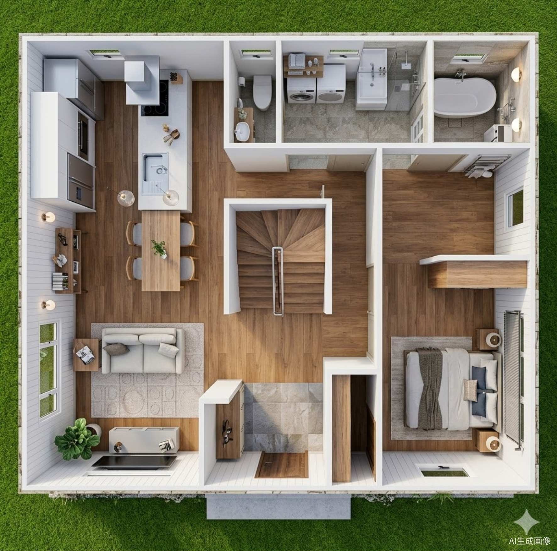 ３２．５坪　３LDK　SW工法　老後は１階で暮らせる家
