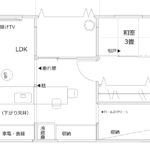 24坪｜2LDKゆったり廊下幅で将来の生活スタイルの変化にも対応できる平屋間取りプラン