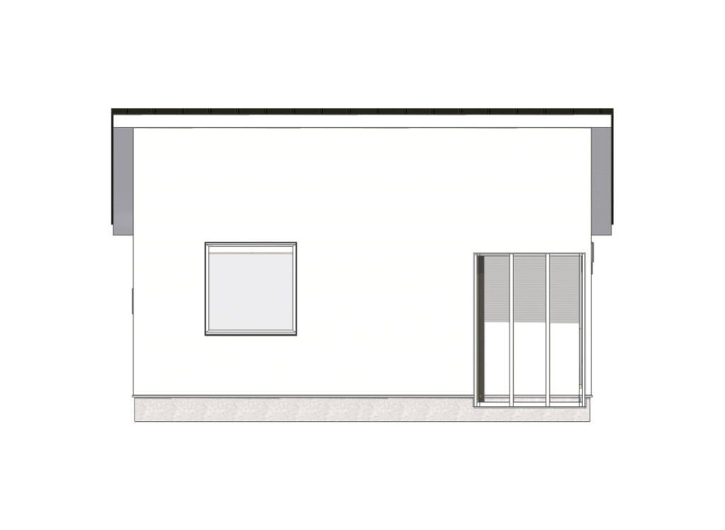立面プラン-東側と西側